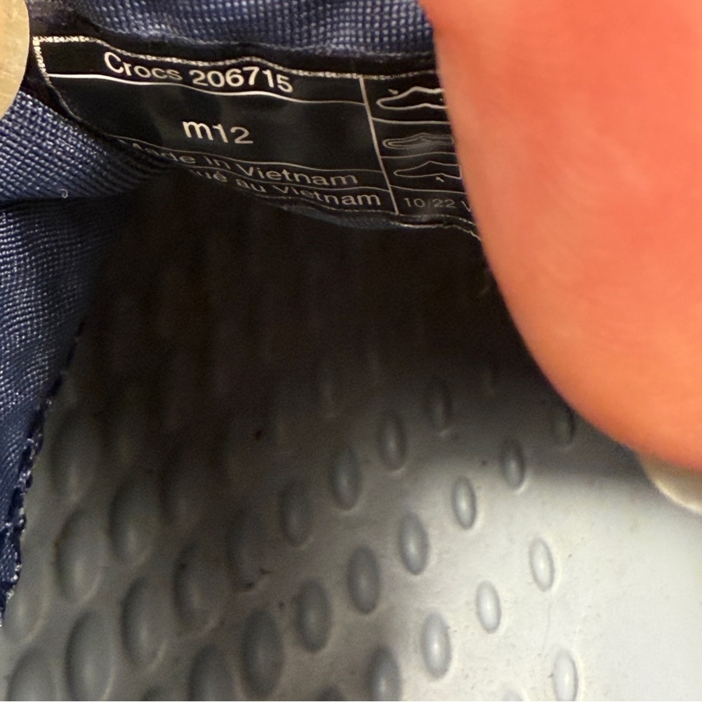 Crocs LiteRide 360 Pacer Navy Blue Gray Men’s 12 Lace Up Low Top Waterproof - Picture 7 of 7